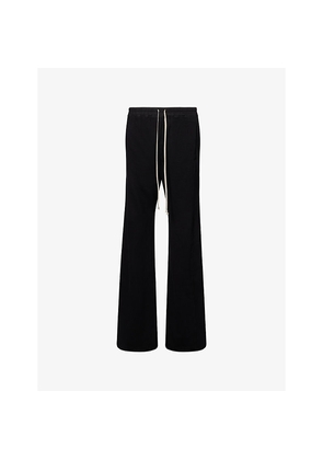 Mens Rick Owens Drkshdw Pusher Wide-Leg Cotton-Jersey Trousers