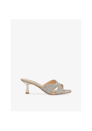 Womens Dune Monette Crystal-Embellished Heeled Sandals