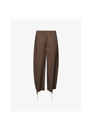 Mens Sacai Typewriter Drawstring-Waist Cotton Trousers