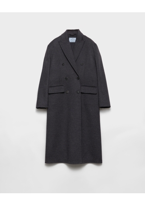Double-breasted double cashwool coat