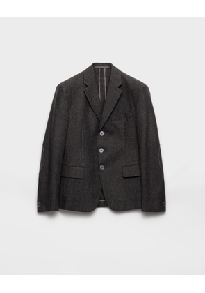 Single-breasted wool jacket
