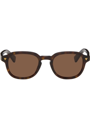 Bottega Veneta Brown Round Sunglasses