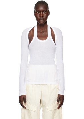 Dion Lee White Modular Long Sleeve T-Shirt