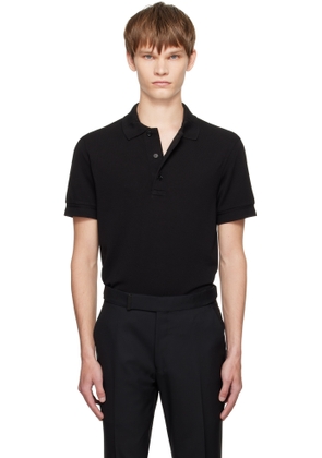 TOM FORD Black Piquet Polo