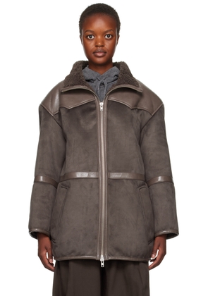Stand Studio Gray Rylee Faux-Shearling Jacket