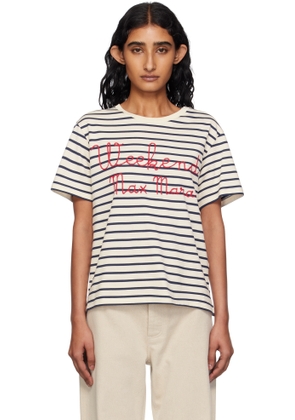 Weekend Max Mara Navy & Off-White Olga T-shirt