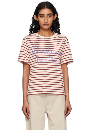 Weekend Max Mara Red & Off-White Olga T-shirt