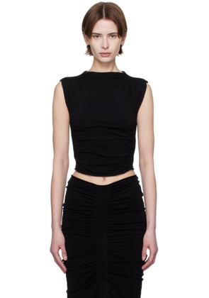 Alexander Wang Black Ruched Tank Top