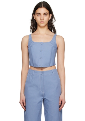 ANNA QUAN Blue Mae Tank Top