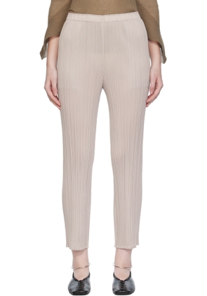 PLEATS PLEASE ISSEY MIYAKE Gray New Colorful Basics 4 Trousers