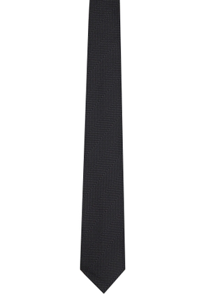 TOM FORD Black Mouline Herringbone Tie