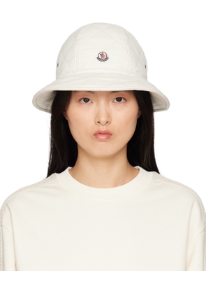 Moncler Off-White Quilted Bucket Hat