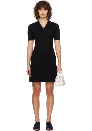 Courrèges Black Piqué Polo Minidress