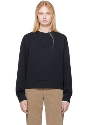 Moncler Navy Embroidered Logo Sweatshirt