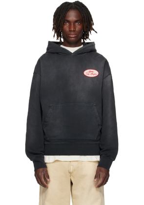 AMIRI Black Station Patch Oversized Hoodie