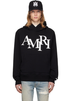 AMIRI Black 'AMIRI' Staggered Hoodie
