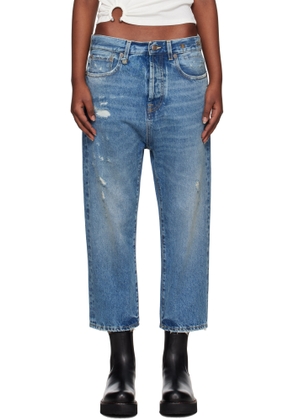 R13 Blue Tailored Drop Jeans