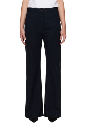 Acne Studios Navy Pinstripe Trousers