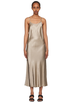THIRD FORM Taupe Crush Bias Maxi Dress