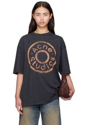Acne Studios Black Logo Relaxed-Fit T-shirt