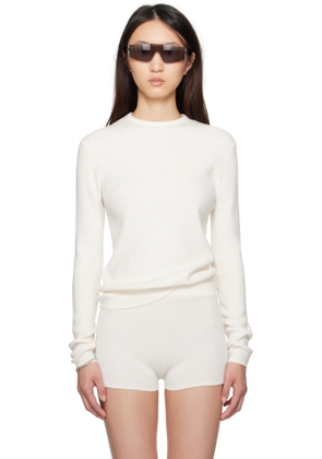Fear of God ESSENTIALS White Soft Rib Long Sleeve T-shirt