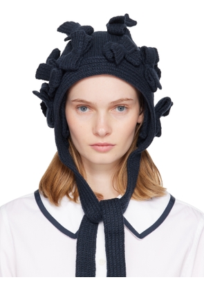 Comme des Garçons Girl Navy Bow Bonnet Hood