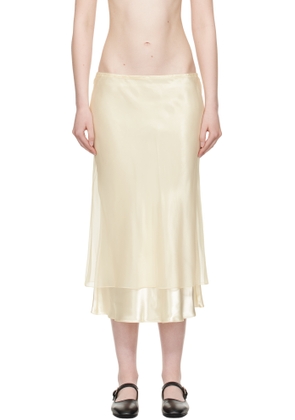 KHAITE Beige Monina Midi Skirt