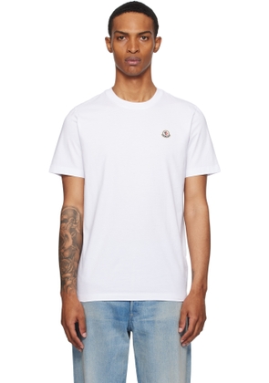 Moncler Three-Pack White Logo Patch Cotton T-shirts