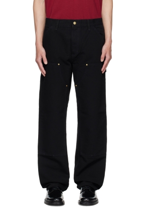 Carhartt Work In Progress Black Double Knee Trousers