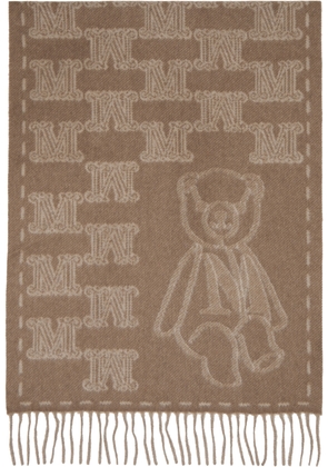 Max Mara Beige & Brown Wsteddycamel Scarf
