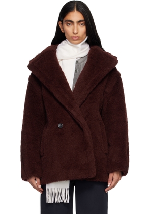 Max Mara Burgundy Olga Coat
