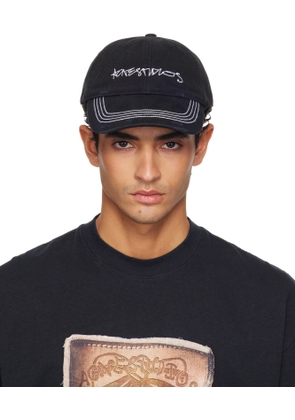 Acne Studios Black Twill Logo Cap