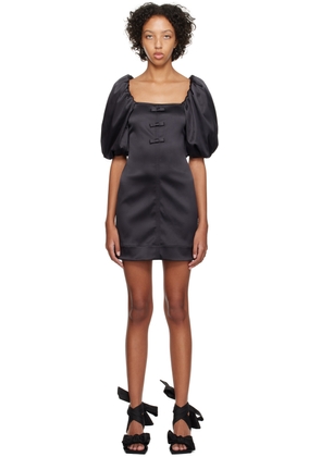 GANNI Black Bow Minidress
