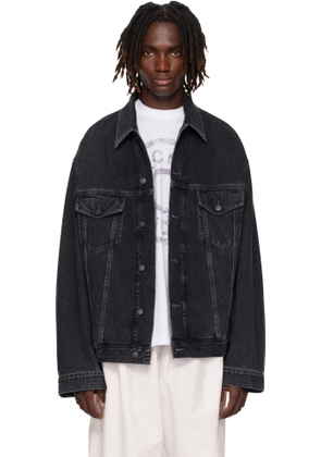 Acne Studios Black Relaxed-Fit Denim Jacket