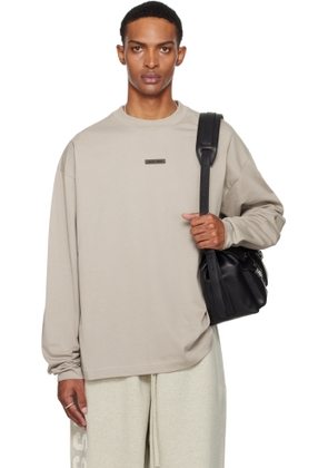 Fear of God ESSENTIALS Taupe Classic Fit Long Sleeve T-shirt