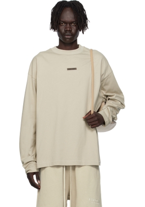 Fear of God ESSENTIALS Taupe Classic Fit Long Sleeve T-shirt