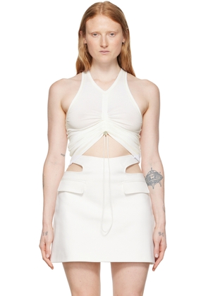 Dion Lee White Organic Cotton Tank Top