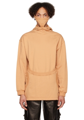 Dion Lee Beige Interlock Mask Hoodie