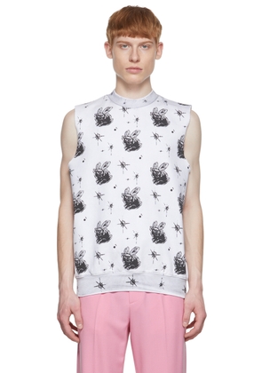 We11done White Cotton Vest