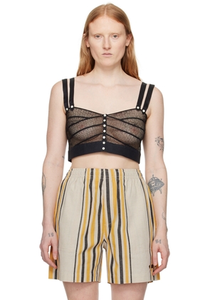 Bode Black Duet Tank Top