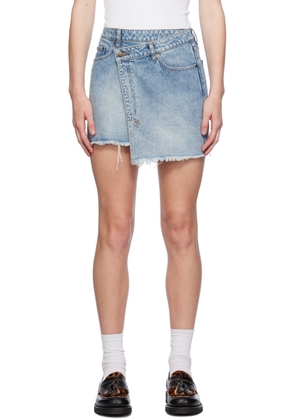 Ksubi Blue Rap Denim Miniskirt