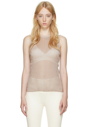 Dion Lee Taupe Rib Tank Top