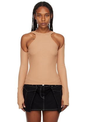 Dion Lee Tan Shift Loop Long Sleeve T-Shirt