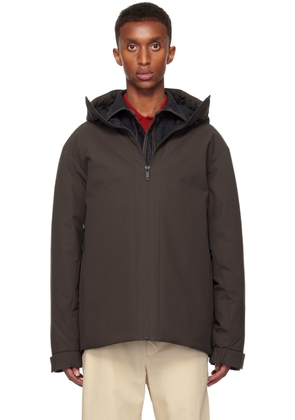 Moncler Brown Riz Short Down Jacket