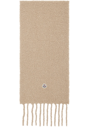 Moncler Beige Fringed Scarf