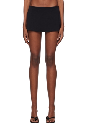 GUIZIO Black Micro Miniskirt