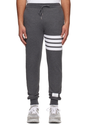 Thom Browne Gray Classic Loopback 4-Bar Sweatpants