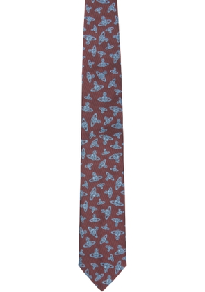 Vivienne Westwood Burgundy Silk Tie