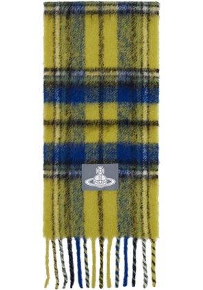 Vivienne Westwood Yellow & Blue Alpaca Scarf