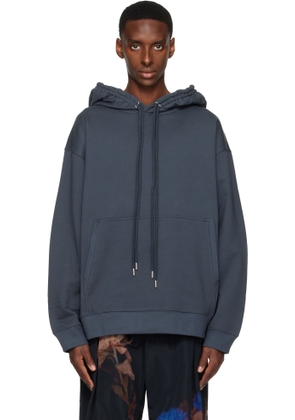 Dries Van Noten Navy Loose Fit Hoodie